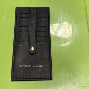 Badgley Mischka Elegant Black Card Holder